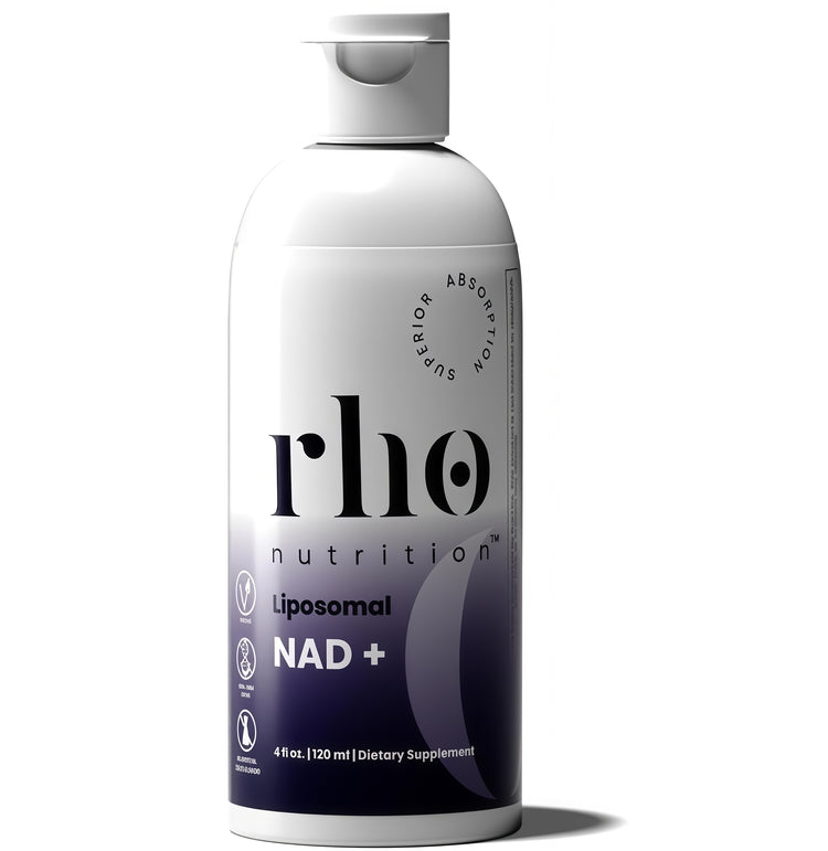 Rho Nutrition Liposomal NAD+-LiquidSupplement Designed to Help supportAbsorption -Active Form of NAD+Helps support Normal Cellular Health,Healthy Aging, Energy Metabolism andOverall Vitality
